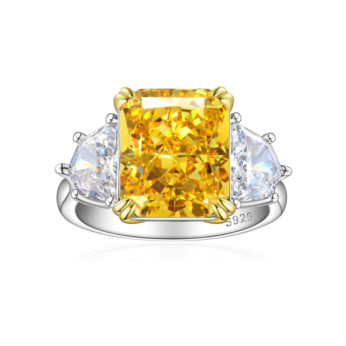 Bague de mariage MuShan Jewelry en argent sterling 925 avec diamant à haute teneur en carbone, bague de cocktail pour fête, cadeau pour fille, bijoux fins pour femmes