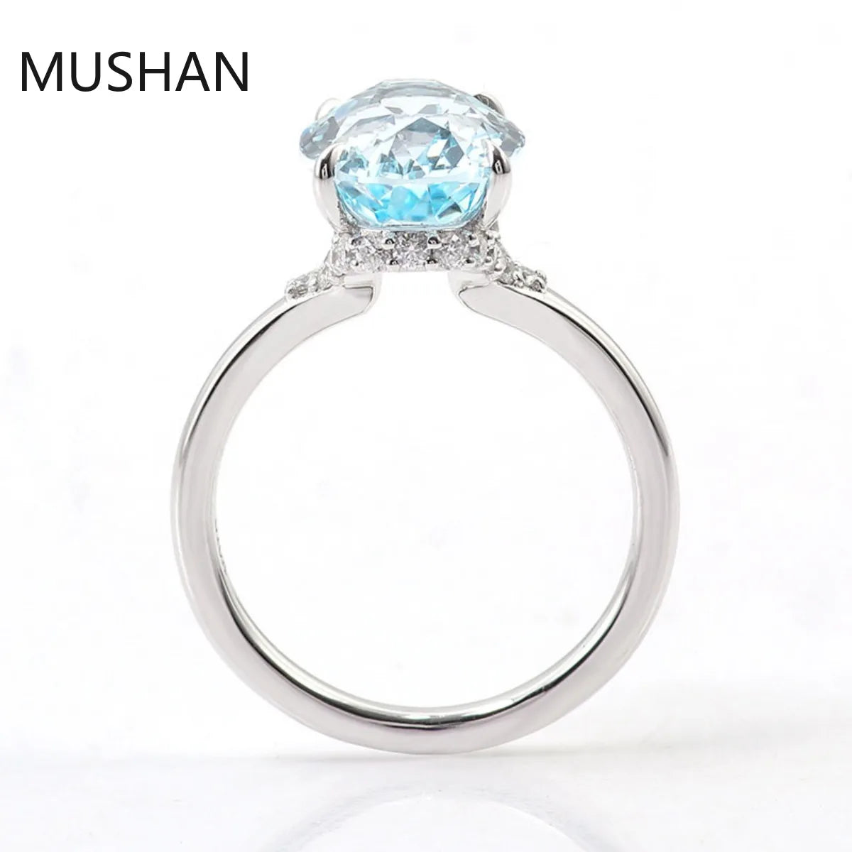MUSHAN Luxury Custom 14K 18K Gold Rings Band Jewelry With Moissanite Diamond Lab Grown Gemstones Diamond Wedding Ring For Women