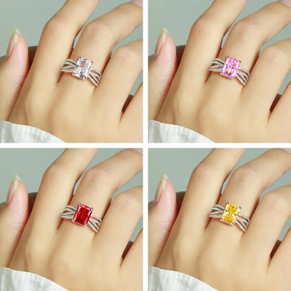 MuShan Jewelry 925 Sterling Silver Ring Wedding Band High Carbon Diamond Minimalist Style  Her Gift Women Rings Fine Jewelry