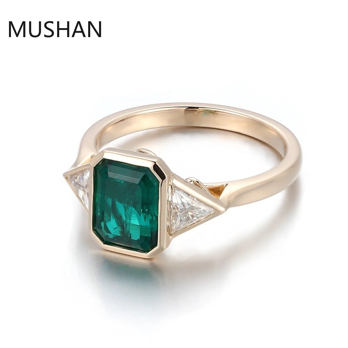 MUSHAN Luxury Custom 14K 18K Gold Rings Band Jewelry With Moissanite Diamond Lab Grown Gemstones Diamond Wedding Ring For Women