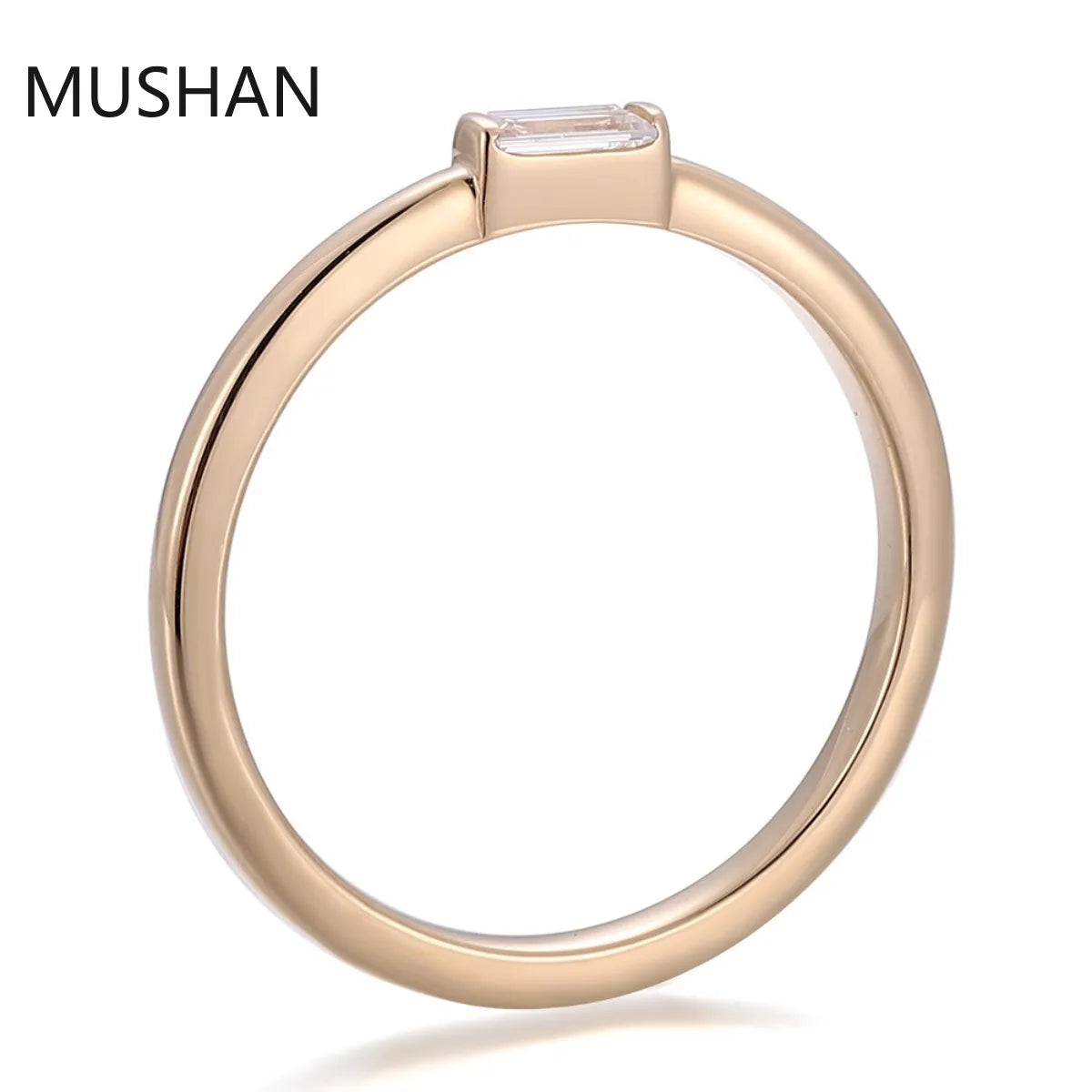 MUSHAN Luxury Custom 14K 18K Gold Rings Band Jewelry With Moissanite Diamond Lab Grown Gemstones Diamond Wedding Ring For Women
