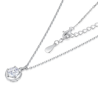 Collar de plata de ley 925 marca MuShan con circonita 5A, diseño de cruz casual para novia, chapado en oro real de 18K, colgante de joyería premium