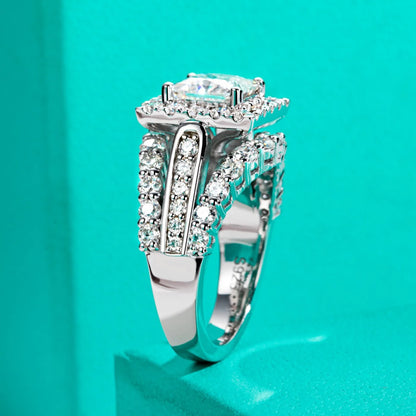 MUHAN Luxury Jewelry  925 Sterling Silver Ring Wedding Band  Women GRA Certificate Moissanite Diamond Rings D Color Fine Jewelry