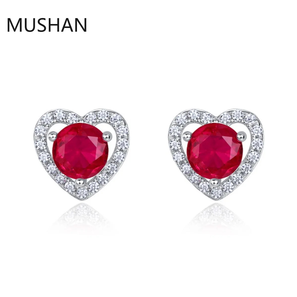 MUSHAN Bijoux de luxe boucles d'oreilles puces en argent sterling S925 pour femmes, boucles d'oreilles à tige avec émeraude de culture certifiée GRC