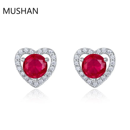 MUSHAN Bijoux de luxe boucles d'oreilles puces en argent sterling S925 pour femmes, boucles d'oreilles à tige avec émeraude de culture certifiée GRC
