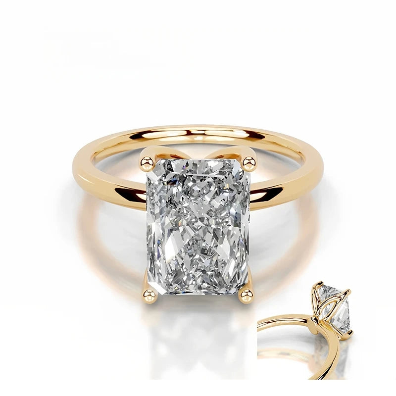 Bague de luxe sur mesure MUSHAN en argent sterling 925, alliance avec moissanite GRA de 2 carats, plaquée or 18 carats, bijou breveté MST.