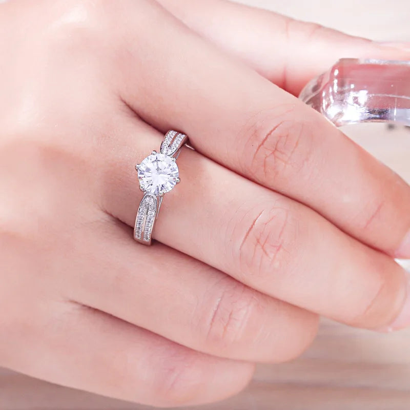 MuShan Designer Jewelry 925 Sterling Silver Ring Cubic Zirconia 5A Emerald Casual Women 18K Rose Gold Plated Fine Jewelry Rings