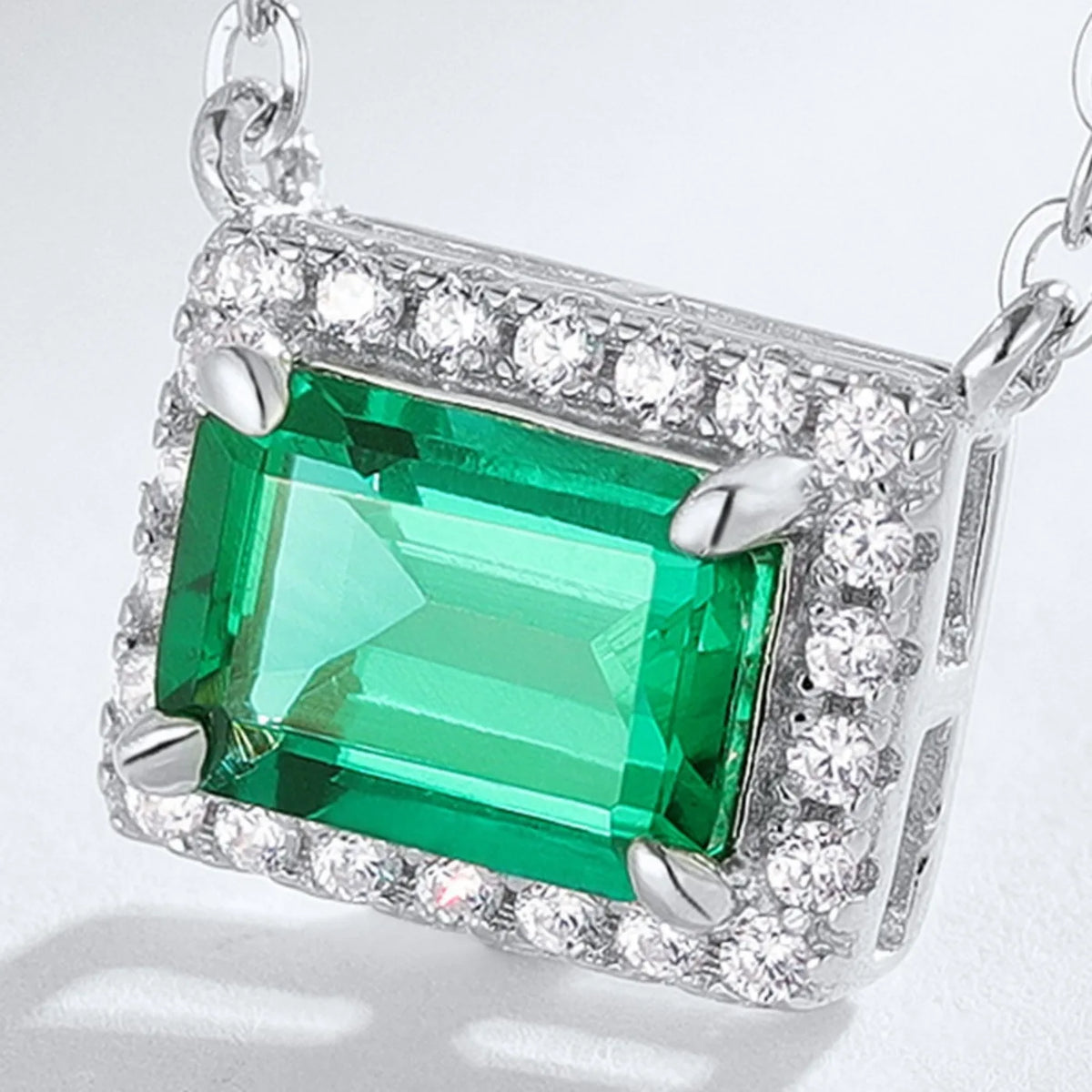 MUSHAN Luxury Jewelry 925 Sterling Silver Chain Pendant Necklace Lab Grown Emerald Ruby Gemstones Necklaces Pendants GRC Jewelry