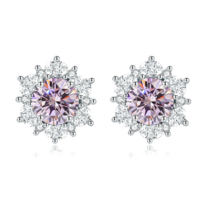 MuShan Jewelry 925 Sterling Silver Stud Earrings Dangle High Carbon Diamond Birthday Gift Modern Women Earring Fine Jewelry