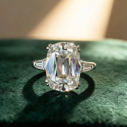 MUSHAN Luxury Jewelry 925 Sterling Silver Ring Band Women GRA Certificated Moissanite Diamond Emerald D Color Rings Fine Jewelry