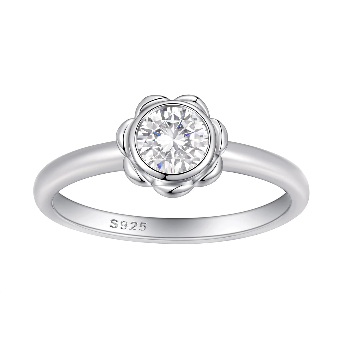 Bague de mariage MuShan Jewelry en argent sterling 925 avec diamant à haute teneur en carbone, cadeau pour fille ou petite amie, bague pour femme, bijou raffiné
