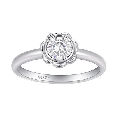 Bague de mariage MuShan Jewelry en argent sterling 925 avec diamant à haute teneur en carbone, cadeau pour fille ou petite amie, bague pour femme, bijou raffiné