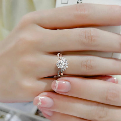 MUHAN Luxury Jewelry  925 Sterling Silver Ring Wedding Band  Women GRA Certificate Moissanite Diamond Rings D Color Fine Jewelry