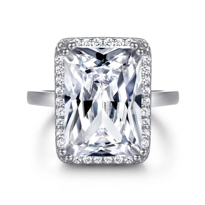 MuShan Jewelry 925 Sterling Silver Rings Bands Rings Bands Ring 7A Cubic Zirconia Valentine Timeless Anniversary  Women Gift