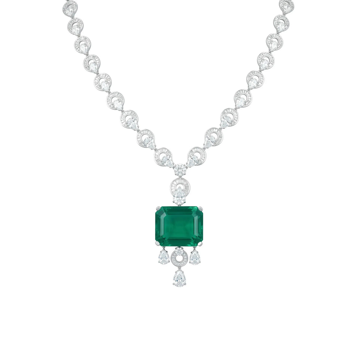 MuShan Jewelry 925 Sterling Silver Necklace Fine HCD Diamond High Carbon Diamond 925 Sterling Silver Necklace Accessories
