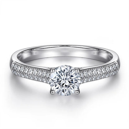 Anillo de plata de ley 925 marca MuShan con circonita cúbica 5A en forma de pera, joyería fina chapada en oro de 18 quilates para prometida, ideal para fiestas