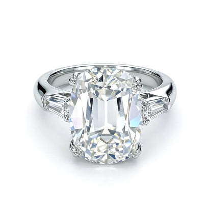 MUSHAN Luxury Jewelry 925 Sterling Silver Ring Band Women GRA Certificated Moissanite Diamond Emerald D Color Rings Fine Jewelry