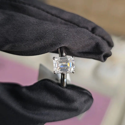 Anillo de plata de ley 925 marca MuShan, anillo de moissanita deslumbrante para mujer, chapado en oro auténtico de 18 quilates, joyería fina con patente MST