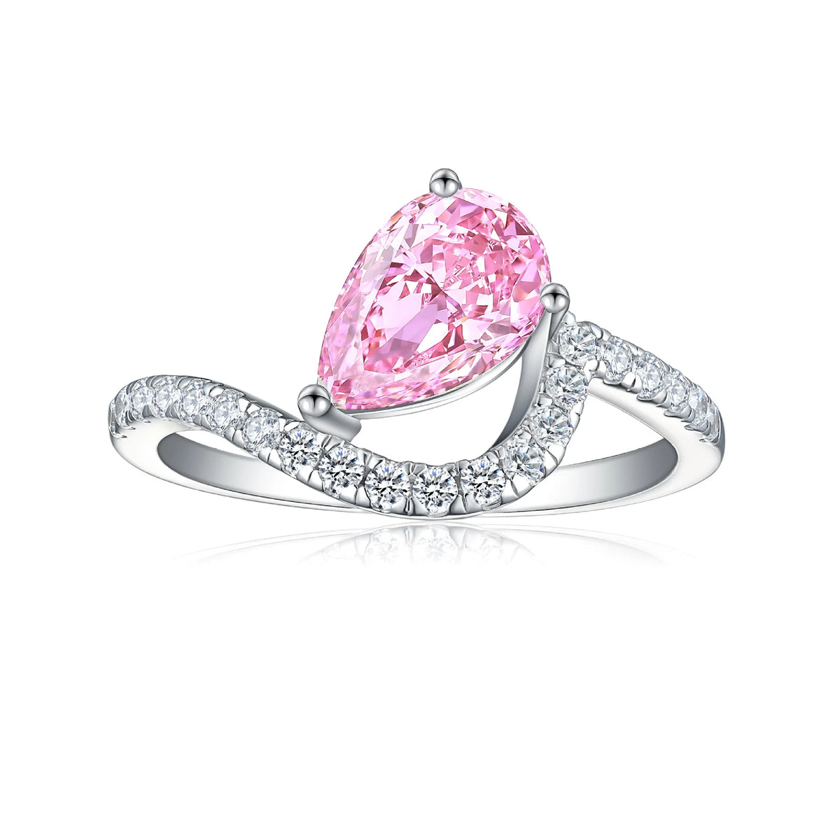Anillo de compromiso de plata de ley 925 MuShan Jewelry con diamante de alto carbono, regalo de cumpleaños, regalo de San Valentín, anillos para mujer, joyería fina