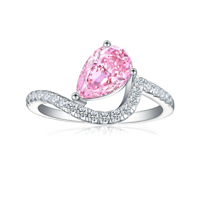 Anillo de compromiso de plata de ley 925 MuShan Jewelry con diamante de alto carbono, regalo de cumpleaños, regalo de San Valentín, anillos para mujer, joyería fina