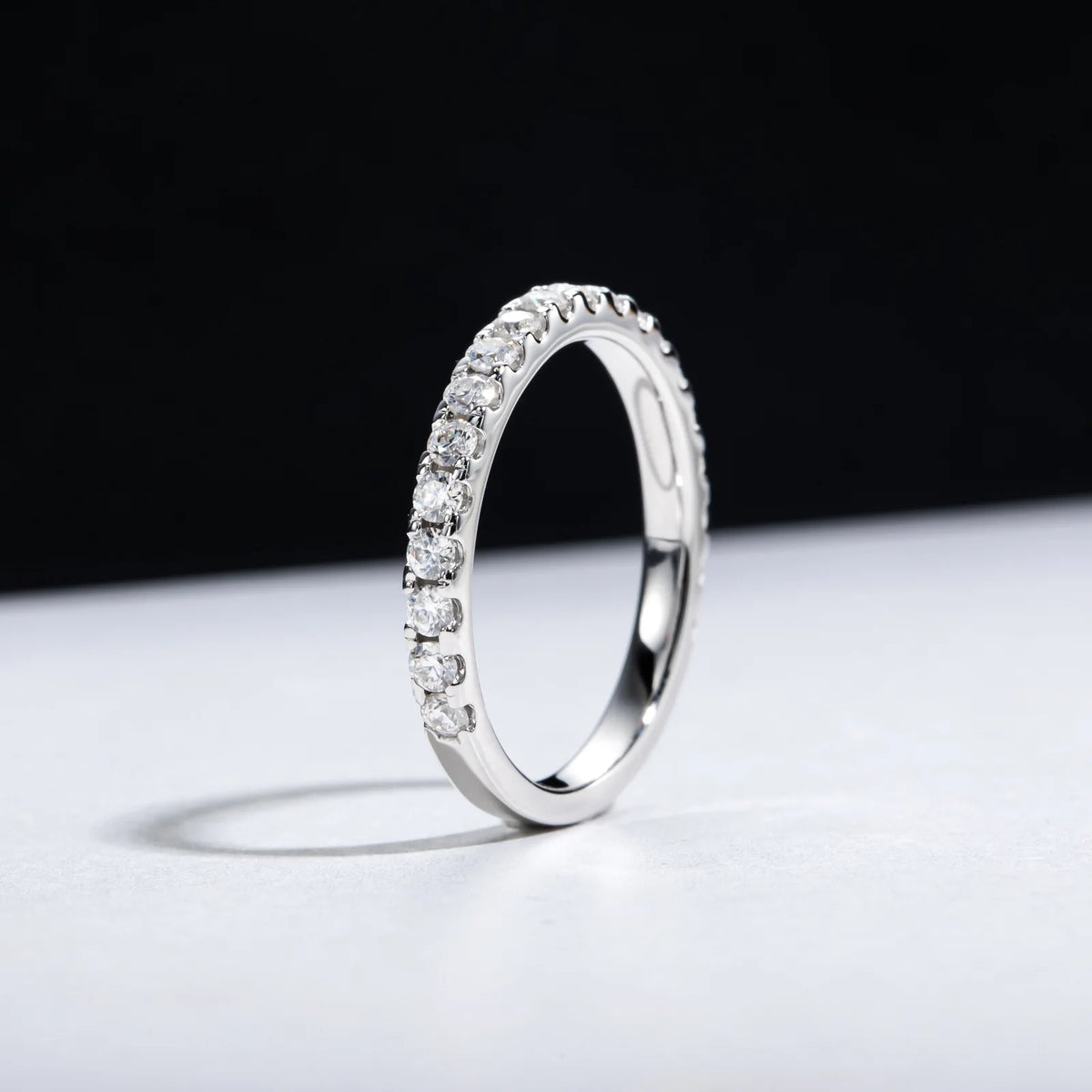 Bague de graduation pour femme MuShan en argent sterling 925 avec moissanite VVS, plaquée or véritable 18K, brevetée MST