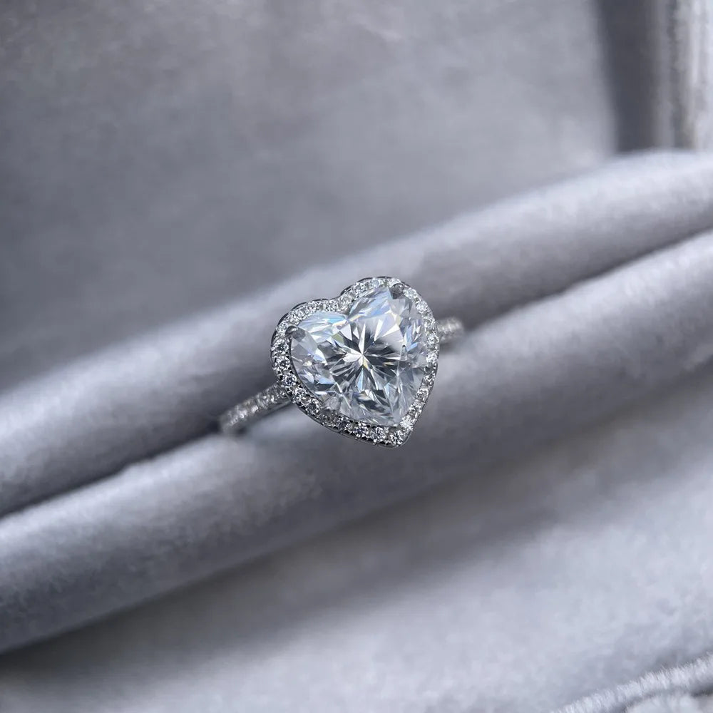Bague MUSHAN Luxury Jewelry en argent sterling 925 pour femme, diamant moissanite émeraude certifié GRA, couleur D, joaillerie fine