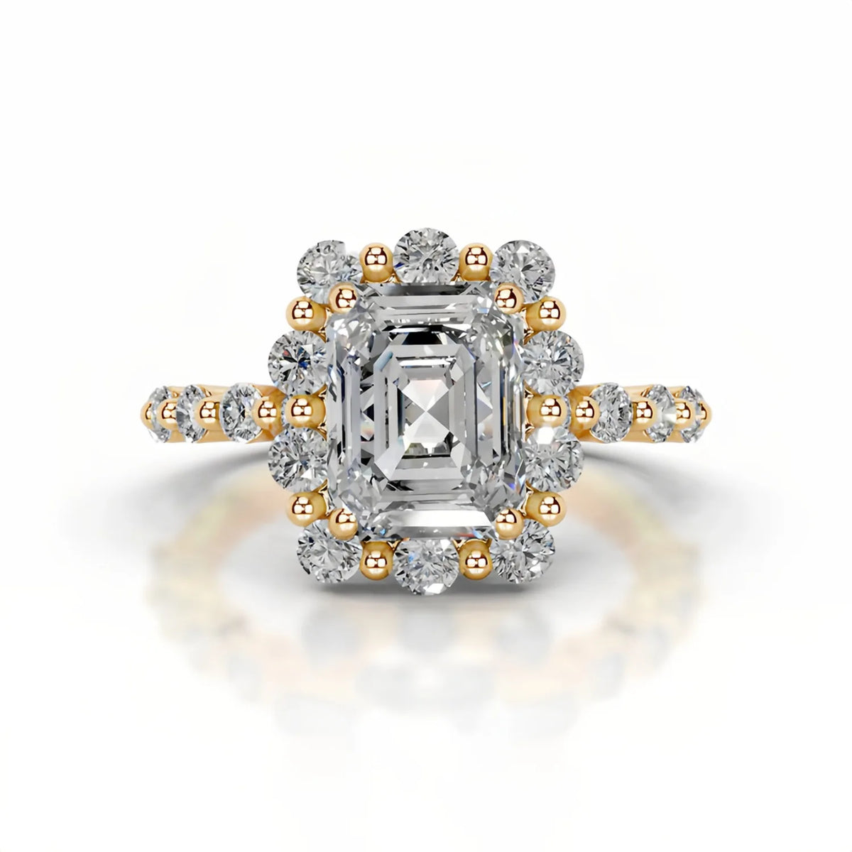 Anillo de plata de ley 925 de la marca MuShan, anillo de moissanita VVS para novia, chapado en oro de 18 quilates, joyería con patente MST