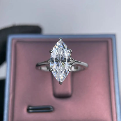MUSHAN Luxury Jewelry 925 Sterling Silver Ring Band Women GRA Certificated Moissanite Diamond Emerald D Color Rings Fine Jewelry