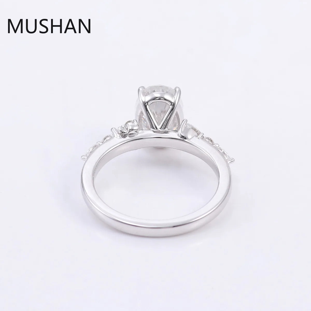 MUSHAN Luxury Custom 14K 18K Gold Rings Band Jewelry With Moissanite Diamond Lab Grown Gemstones Diamond Wedding Ring For Women
