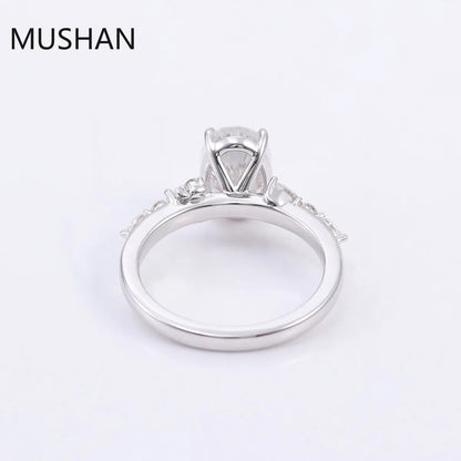 MUSHAN Luxury Custom 14K 18K Gold Rings Band Jewelry With Moissanite Diamond Lab Grown Gemstones Diamond Wedding Ring For Women