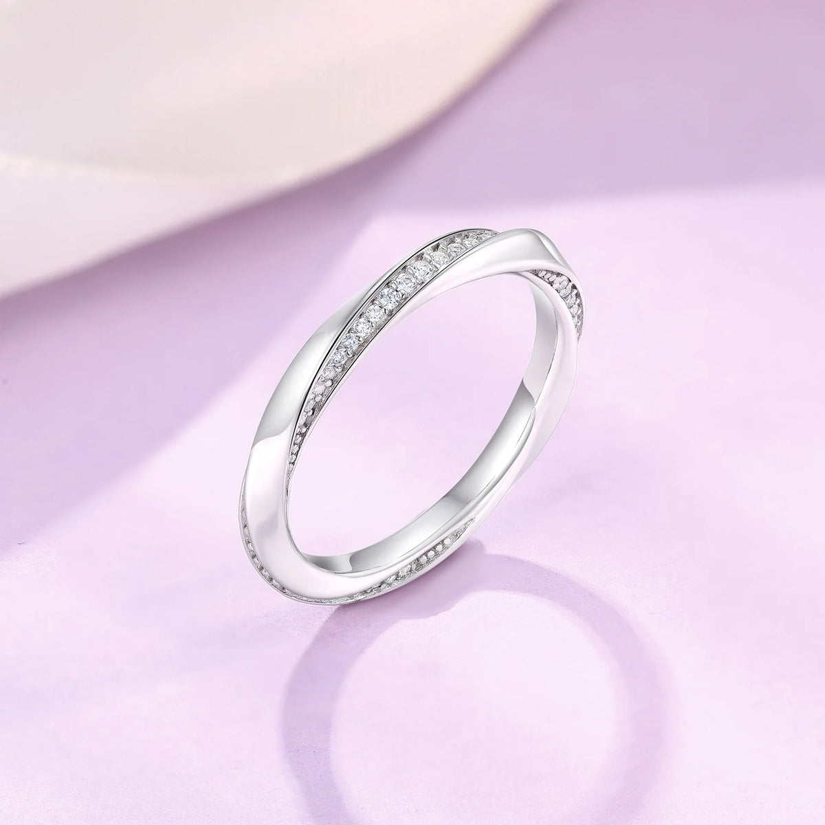 Anillo de plata de ley 925 marca MuShan con circonita de grado 7A, corazón romántico para dama, joyería fina bañada en rodio
