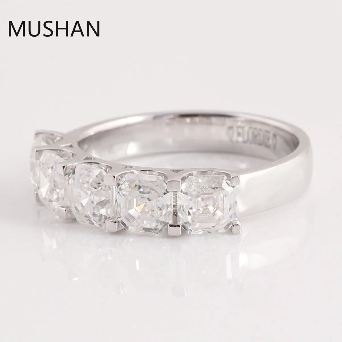 MUSHAN Luxury Custom 14K 18K Gold Rings Band Jewelry With Moissanite Diamond Lab Grown Gemstones Diamond Wedding Ring For Women