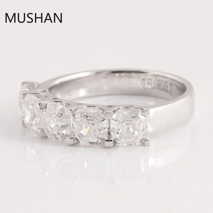 MUSHAN Luxury Custom 14K 18K Gold Rings Band Jewelry With Moissanite Diamond Lab Grown Gemstones Diamond Wedding Ring For Women