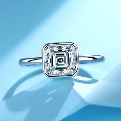 MUSHAN Luxury Jewelry 925 Sterling Silver Ring Band Women GRA 2.5ct Moissanite Diamond Emerald D Color Rings Fine Jewelry