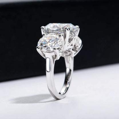MUHAN Luxury Jewelry  925 Sterling Silver Ring Wedding Band  Women GRA Certificate Moissanite Diamond Rings D Color Fine Jewelry