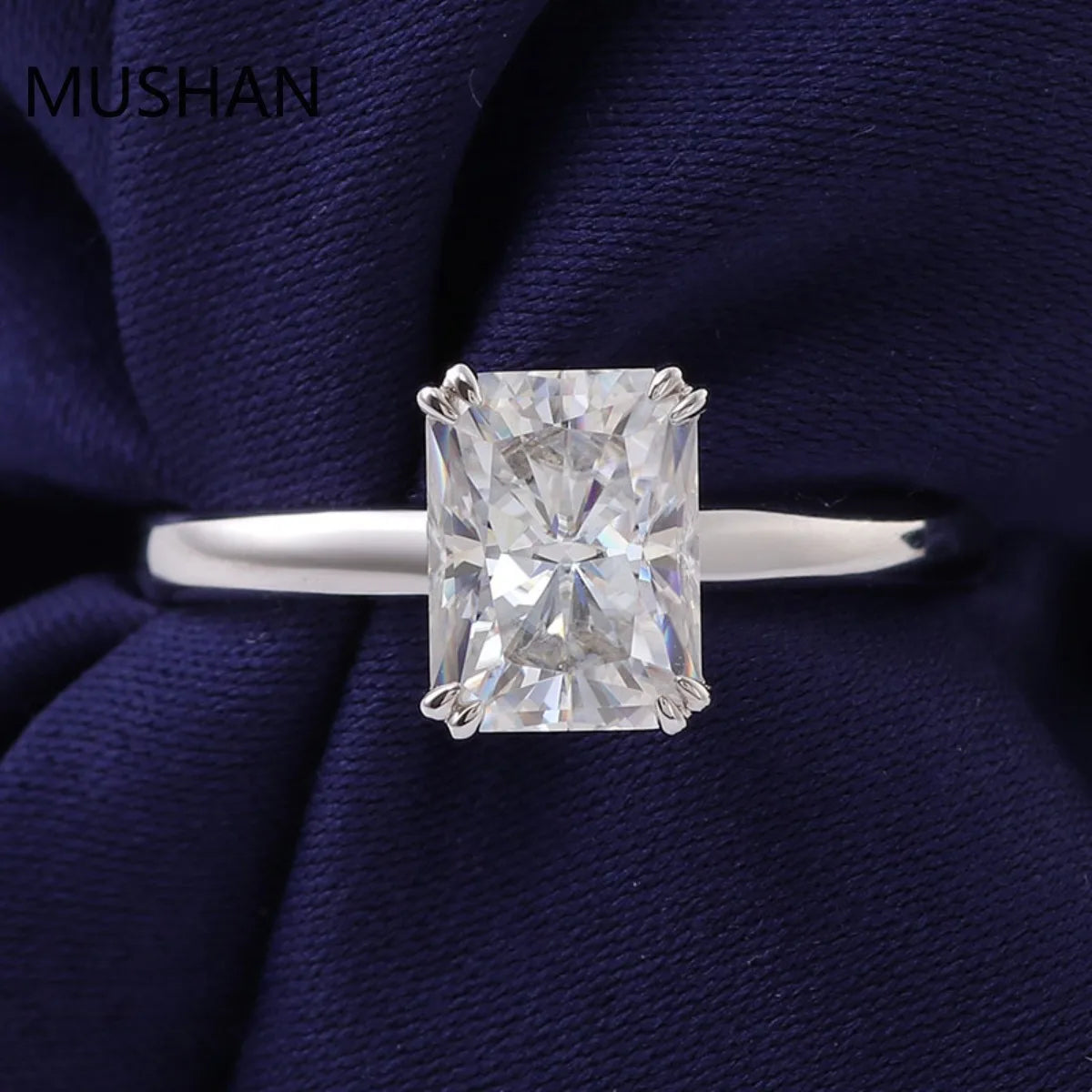 MUSHAN Luxury Custom 14K 18K Gold Rings Band Jewelry With Moissanite Diamond Lab Grown Gemstones Diamond Wedding Ring For Women