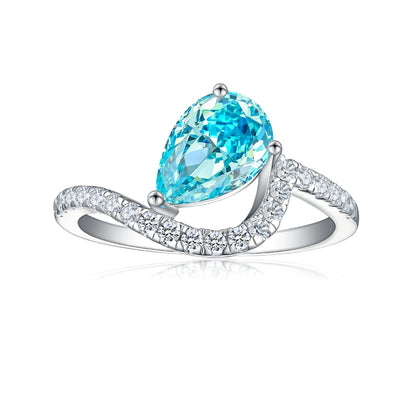 Anillo de compromiso de plata de ley 925 MuShan Jewelry con diamante de alto carbono, regalo de cumpleaños, regalo de San Valentín, anillos para mujer, joyería fina