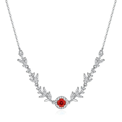 MuShan Jewelry 925 Sterling Silver Necklace Pendant Chain HCD Diamonds Daughter Gift Statement Jewelry Women Necklaces Jewelry