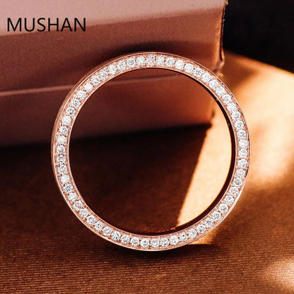 MUSHAN Luxury Custom 14K 18K Gold Rings Band Jewelry With Moissanite Diamond Lab Grown Gemstones Diamond Wedding Ring For Women