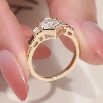 MUSHAN Custom Jewelry 10k 14k 18k Gold 925 Silver Ring Women Band D VVS1 Rare Moissanite Diamond Wedding Rings 18K Gold Jewelry