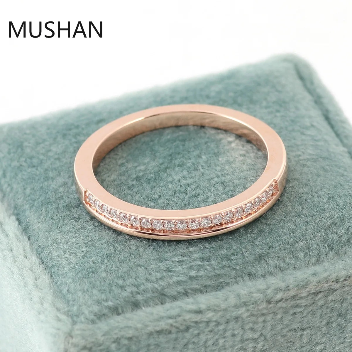 MUSHAN Luxury Custom 14K 18K Gold Rings Band Jewelry With Moissanite Diamond Lab Grown Gemstones Diamond Wedding Ring For Women