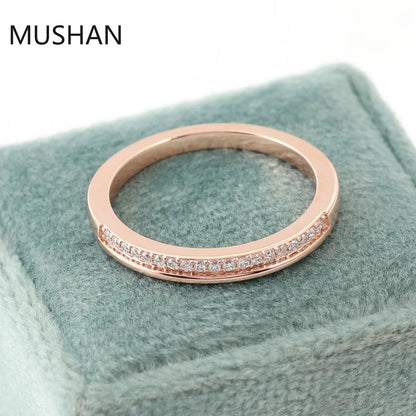 MUSHAN Luxury Custom 14K 18K Gold Rings Band Jewelry With Moissanite Diamond Lab Grown Gemstones Diamond Wedding Ring For Women