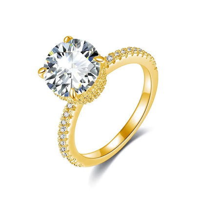 Anillo de banda de plata de ley 925 de lujo MUSHAN para mujer, diamante de moissanita con certificado GRA, esmeralda, color D, joyería fina
