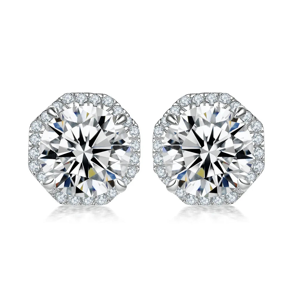 MuShan Jewelry 925 Sterling Silver Stud Earrings Dangle High Carbon Diamond Boho Premium Jewelry Women Earring Fine Jewelry