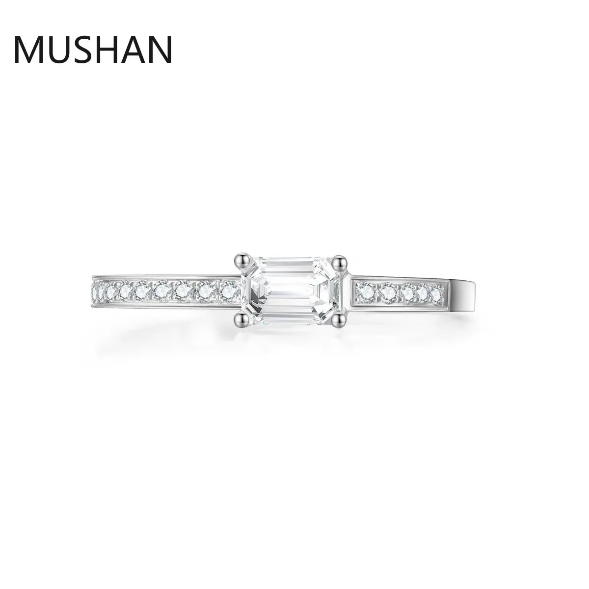 MUSHAN Luxury Custom 14K 18K Gold Rings Band Jewelry With Moissanite Diamond Lab Grown Gemstones Diamond Wedding Ring For Women
