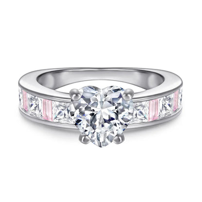 MuShan Jewelry 925 Sterling Silver Rings Bands Engagement Ring 7A Cubic Zirconia Romantic Rings Bands Rings Bands  Women Gift