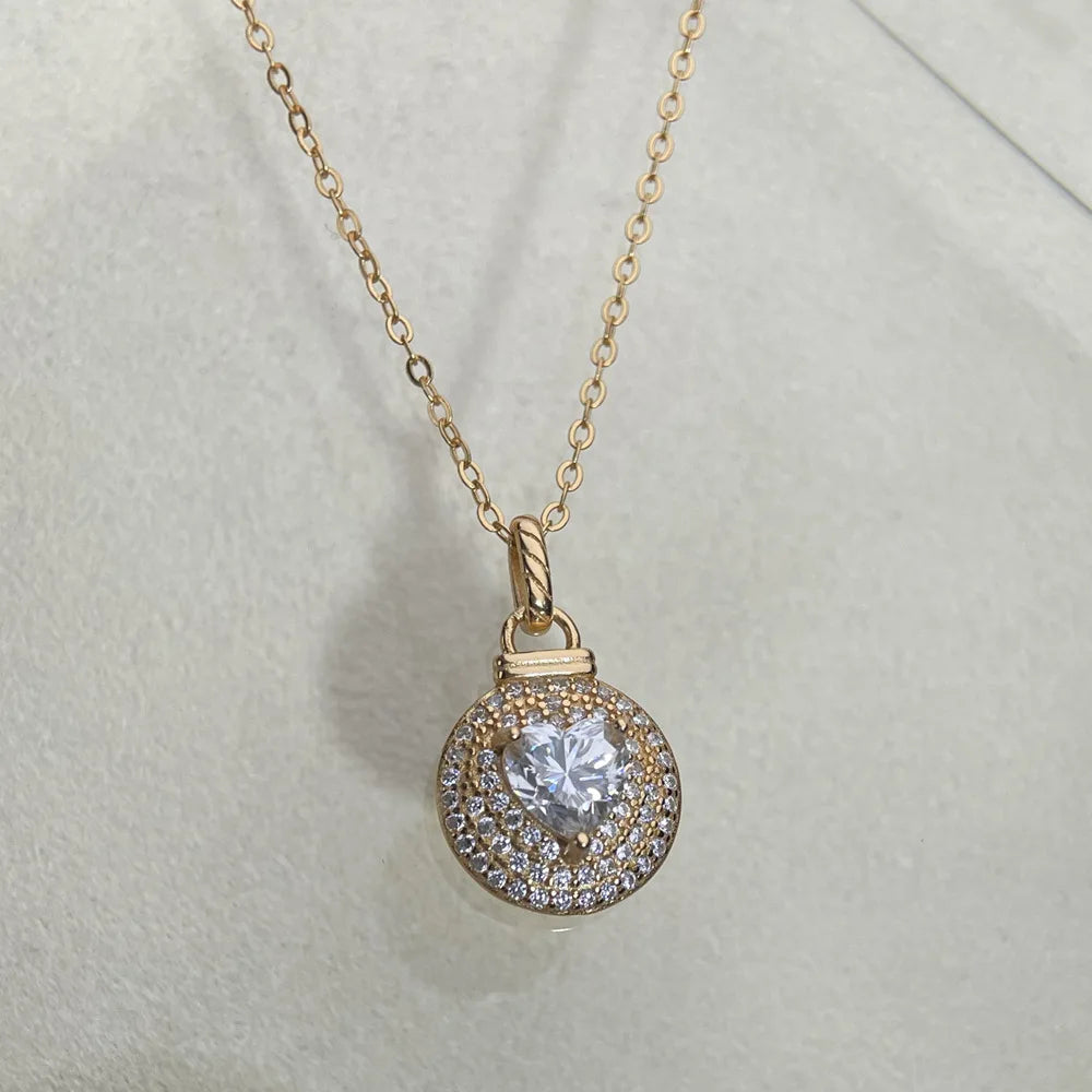 MuShan Designer Jewelry 925 Sterling Silver Pendant Dangle D Color Moissanite Strong Chain for Ladies 18K Gold Plated MST Patent