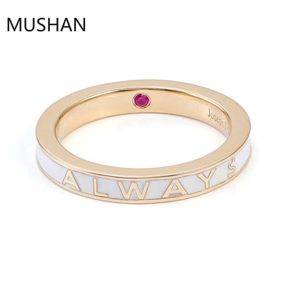 MUSHAN Luxury Custom 14K 18K Gold Rings Band Jewelry With Moissanite Diamond Lab Grown Gemstones Diamond Wedding Ring For Women