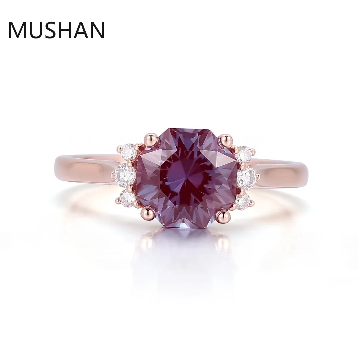 MUSHAN Luxury Custom 14K 18K Gold Rings Band Jewelry With Moissanite Diamond Lab Grown Gemstones Diamond Wedding Ring For Women