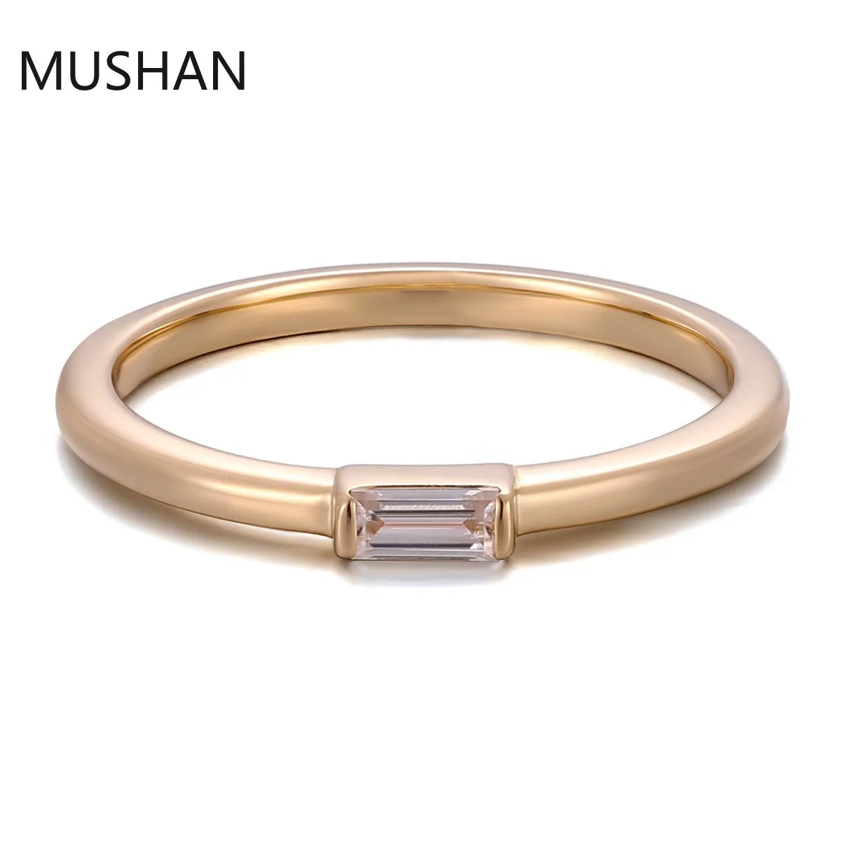 MUSHAN Luxury Custom 14K 18K Gold Rings Band Jewelry With Moissanite Diamond Lab Grown Gemstones Diamond Wedding Ring For Women
